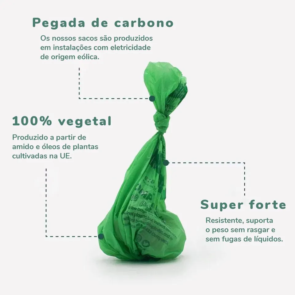 Sacos compostáveis para cão